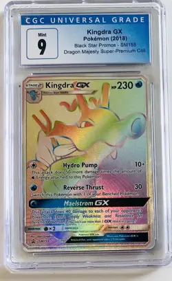 Kingdra GX SM155 Pokemon TCG Black Star Promo Rainbow CGC 9 Mint! - Image 1