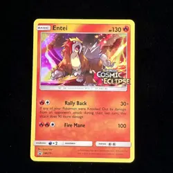 Entei SM219 Stamped Prerelease Black Star Promo 219 Sun & Moon (NM) Pokemon - Image 1