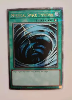 NM Yugioh Mystical Space Typhoon RA02-EN048 Quarter Century Secret 1st Edition - Image 1
