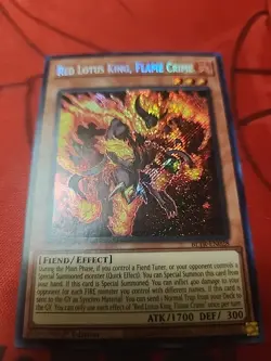 Yu-Gi-Oh! TCG Red Lotus King, Flame Crime Secret Rare BLTR-EN028 1st Ed NM - Image 4