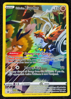Pokemon Card Galarian Zapdos Black Star Promo SWSH283 - Image 1