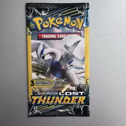 Pokemon TCG Sun & Moon: Lost Thunder 3-card Mini Booster Pack (Lugia Art) - Image 1