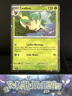 Pokemon Card Leafeon SVP170 Prismatic Evolutions Black Star Promo Holo Rare NM - Image 1