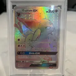 2017 Pokemon Sun & Moon Espeon GX Secret #152 PSA 8 Mint - Image 2