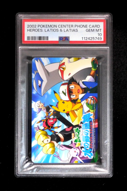 PSA 10 Pokemon Phone Card Heroes: Latios & Latias Pikachu Japanese Movie 1998 - Image 1
