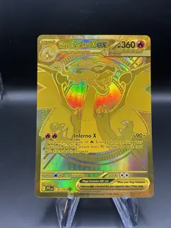 Pokemon Mega Charizard Ex 130 Gold Secret Rare Phantasmal Flames - Image 1