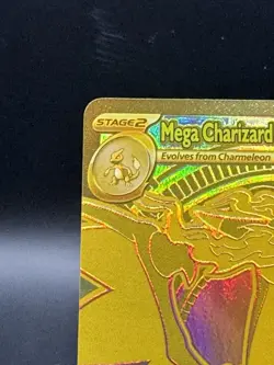 Pokemon Mega Charizard Ex 130 Gold Secret Rare Phantasmal Flames - Image 2