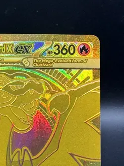 Pokemon Mega Charizard Ex 130 Gold Secret Rare Phantasmal Flames - Image 3