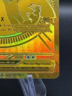 Pokemon Mega Charizard Ex 130 Gold Secret Rare Phantasmal Flames - Image 4