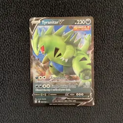 Pokemon TCG Tyranitar V Sword & Shield - Battle Styles 097/163 Holo Ultra Rare - Image 1