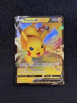 Pikachu V 043/185 - Vivid Voltage - Ultra Rare Holo Pokemon Card Near Mint - Image 1
