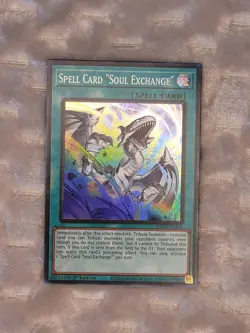 Spell Card Soul Exchange INFO-EN100 - Super Rare 1st Ed - NM - Image 1