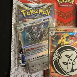2x Pokemon Silver Tempest Lost Origin Armarouge, Revavroom & Houndstone Blisters - Image 4