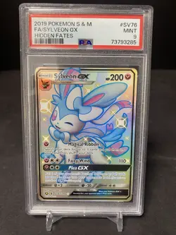 SYLVEON GX SV76/SV94 PSA 9 • 2019 Hidden Fates Shiny Vault Holo Mint Pokemon - Image 1