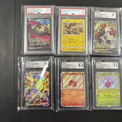 10 Graded Pokemon Card Lot CGC And PSA Moltres Zekrom Jolteon Regieleki Ect - Image 2