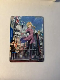 A Show of Resolve GD01-100 U+ (Alt Art) Gundam Card Game Newtype Rising - Image 1