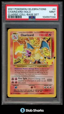 2021 POKEMON SWORD & SHIELD CELEBRATIONS CHARIZARD CLASSIC COLLECTION PSA 9 - Image 1