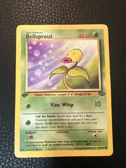 T1 1st Edition Bellsprout 49/64 Pokemon Card WOTC Jungle Vintage 1999 TCG - Image 1