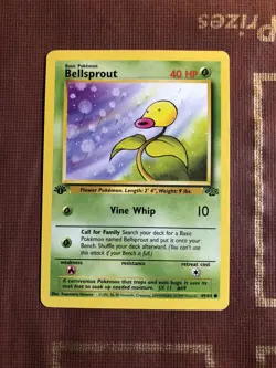 Pokemon TCG Bellsprout Jungle 49/64 Regular 1st Edition Common - Image 1