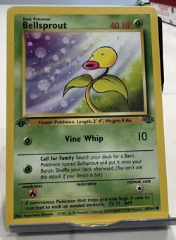 Pokemon TCG Bellsprout Jungle 49/64 Regular 1st Edition Common Near Mint - Image 1