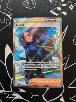 Geeta 218/197 Pokemon TCG S&V Obsidian Flames Trainer Ultra Rare English - Image 1