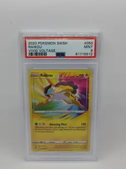 Raikou - Amazing Rare #050 - 2020 Pokemon Vivid Voltage 050/185 - PSA 9 MINT - Image 1