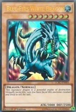 Yugioh! HP Blue-Eyes White Dragon (Version 1) - LCKC-EN001 - Ultra Rare - 1st Ed - Image 1