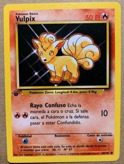 1st Edition SPANISH Vulpix 68/102 Base Set - Common Pokemon Card - LP - Image 1