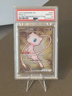2023 Pokemon Mew ex Full Art 151 UPC Gold Metal Promo Card 205/165 PSA 10 GEM MT - Image 1