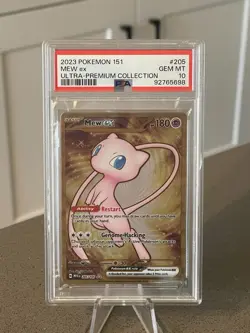 2023 Pokemon Mew ex Full Art 151 UPC Gold Metal Promo Card 205/165 PSA 10 GEM MT - Image 2