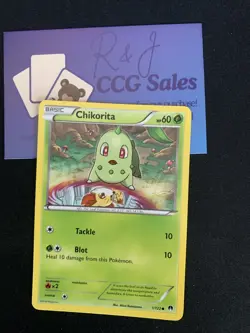 1/122 Chikorita Common: XY-09 Break-Point Pokemon Trading Card Game - Image 1