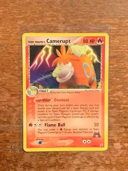 Pokemon TCG Camerupt 19/95 Team Magma vs. Team Aqua 2004 Regular Rare Card NM! - Image 1