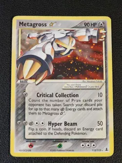 Metagross Gold Star 2005 EX Delta Species 113/113 Holo Pokemon Card - Image 1