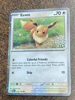 Eevee 133/165 SV 151 Holiday Calendar Common Holo Pokemon Card - Image 1