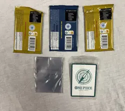 One Piece TCG OP-03 Pillars & OP-04 Intrigue Booster Packs, Sleeves & DON!! Card - Image 2