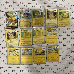 Pokemon TCG PIKACHU LOT OF 13 CONDITIONS LISTED ON CARDS SLEEVES INCLUDED - Image 1