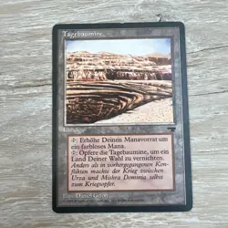 MTG Renaissance Tagebaumine German Black Strip Mine Magic Card - Image 1