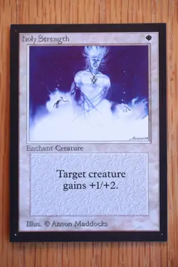 Holy Strength NM+ *Magic International Collector's Edition* English MTG - Image 1