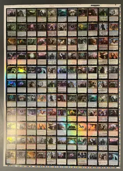 Magic the Gathering MtG War of the Spark Uncut Mythic & Rare Foil Sheet - Image 1