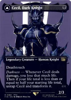 MTG Cecil, Dark Knight (Borderless) Normal NM FINAL FANTASY Magic 380 - Image 1