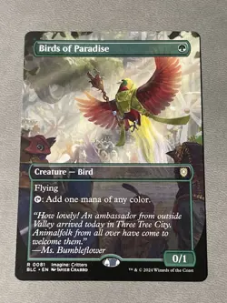 Birds of Paradise Borderless #81 | BLC Bloomburrow Commander | MTG NM - Image 1