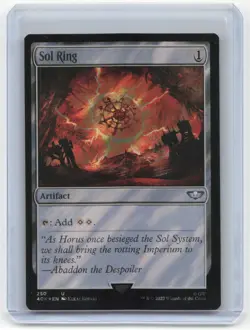 2022 Magic: The Gathering Sol Ring Warhammer 40,000 Commander Surge Foil #250 - Image 1