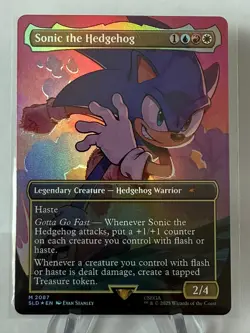Magic The Gathering Secret Lair Sonic Friends & Foe Foil Sonic the Hedgehog - Image 1