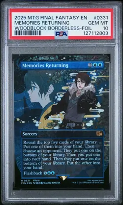 2025 MTG Final Fantasy FFVIII Memories Returning Borderless Foil PSA 10 GEM MINT - Image 1