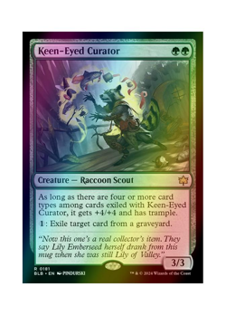 Magic the Gathering MTG BLB Keen-Eyed Curator 181 Foil Near Mint - Image 1