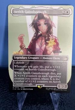 MTG Final Fantasy English Aerith Gainsborough Borderless 0374 Non-Foil - Image 1