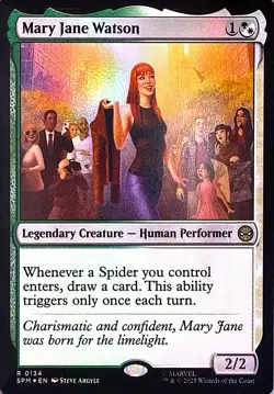Mary Jane Watson Foil R Marvel's Spider-Man 134 NM - Image 1