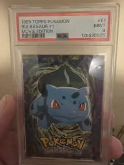Graded PSA 9 BULBASAUR #1 #E1 1999 Topps Pokemon Movie Edition MINT - Image 1