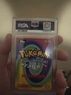 Graded PSA 9 BULBASAUR #1 #E1 1999 Topps Pokemon Movie Edition MINT - Image 2
