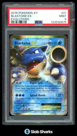 2016 POKEMON XY EVOLUTIONS #21/108 BLASTOISE HOLO PSA 9 - Image 1